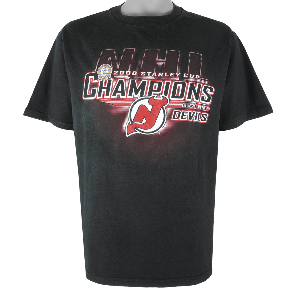 NHL (CSA) - New Jersey Devils Stanley Cup Champions T-Shirt 2000 Large Vintage Retro Hockey
