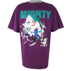 NHL (Nutmeg) - Mighty Ducks of Anaheim Breakout T-Shirt 1990s X-Large Vintage Retro Hockey