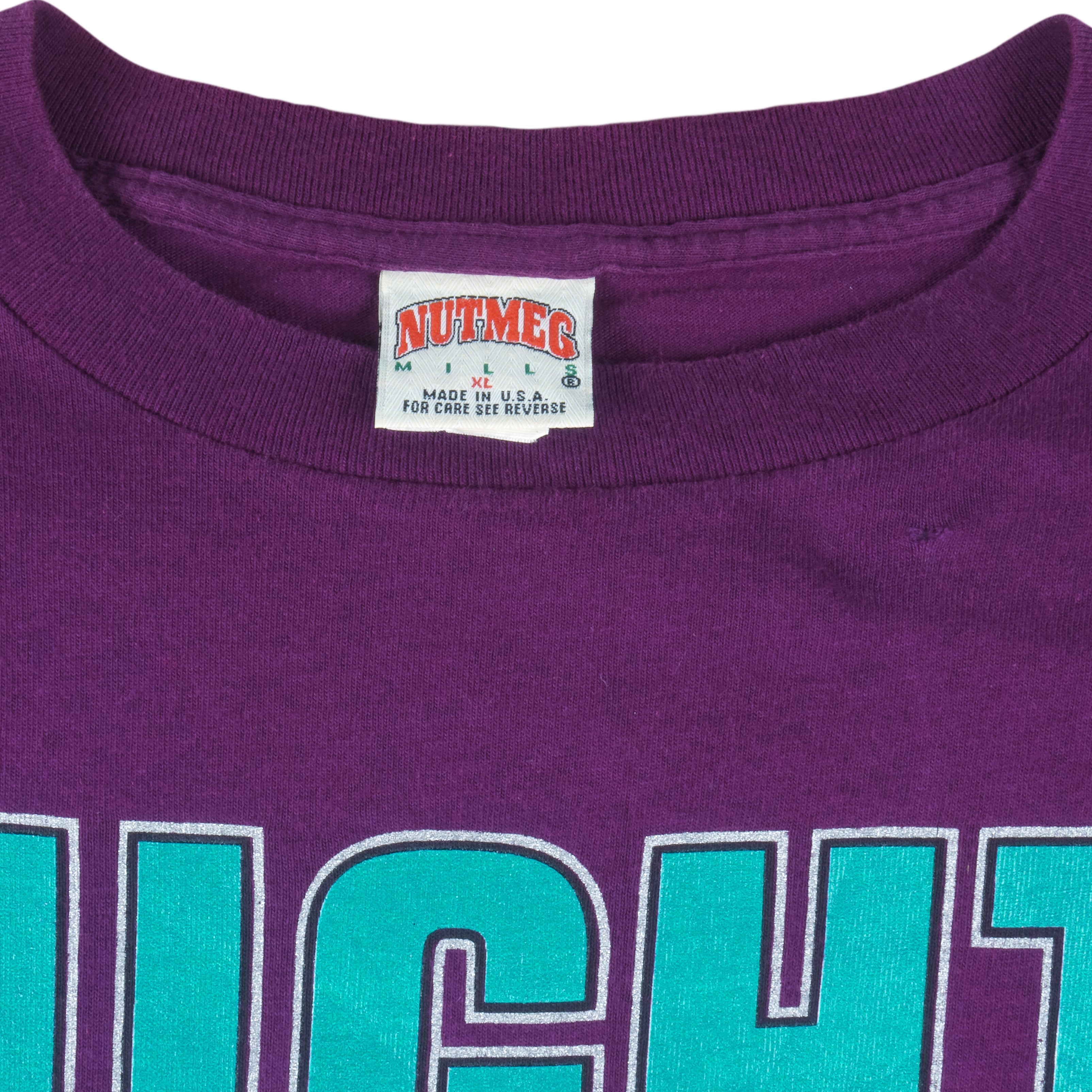 NHL (Nutmeg) - Mighty Ducks of Anaheim Breakout T-Shirt 1990s X-Large Vintage Retro Hockey