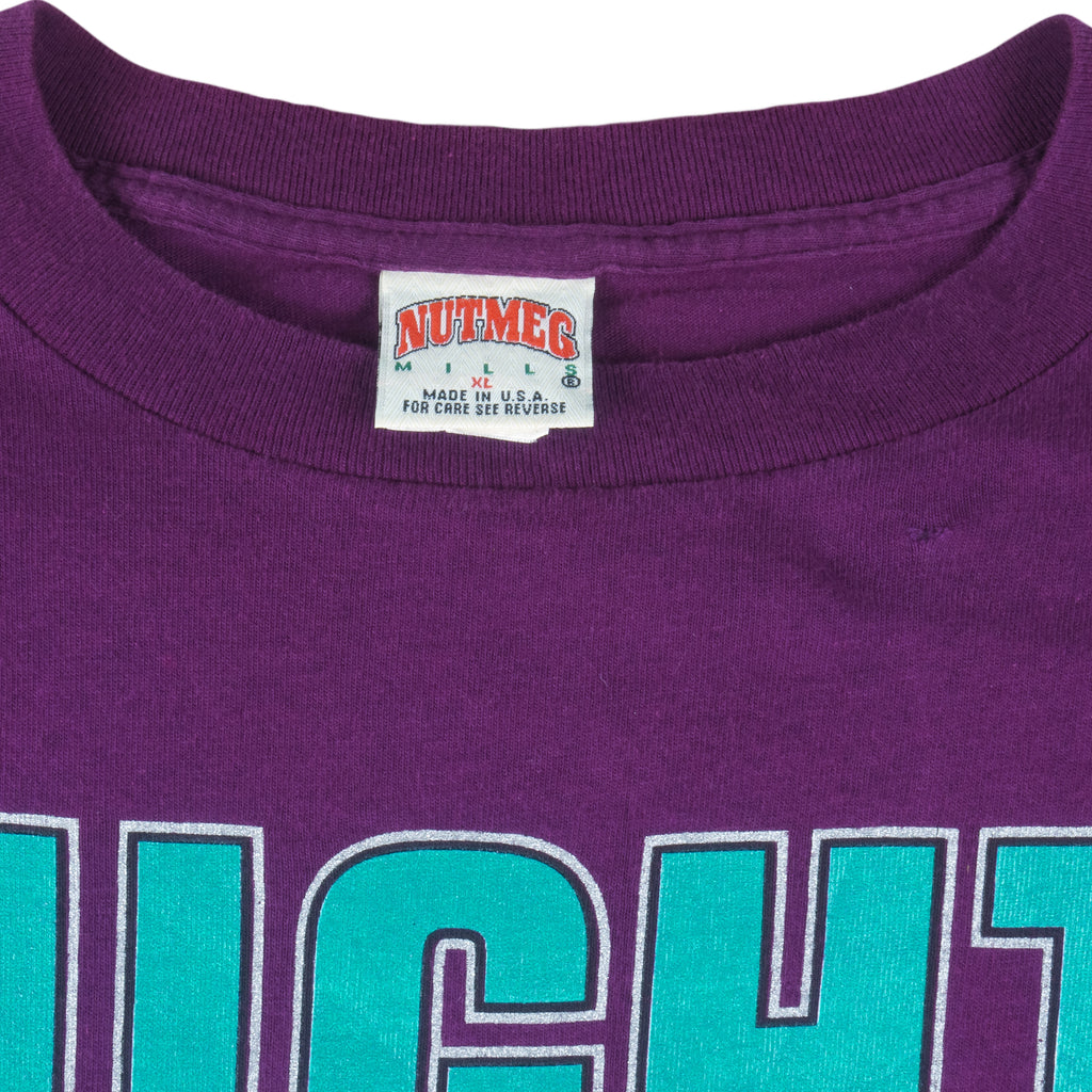 NHL (Nutmeg) - Mighty Ducks of Anaheim Breakout T-Shirt 1990s X-Large Vintage Retro Hockey