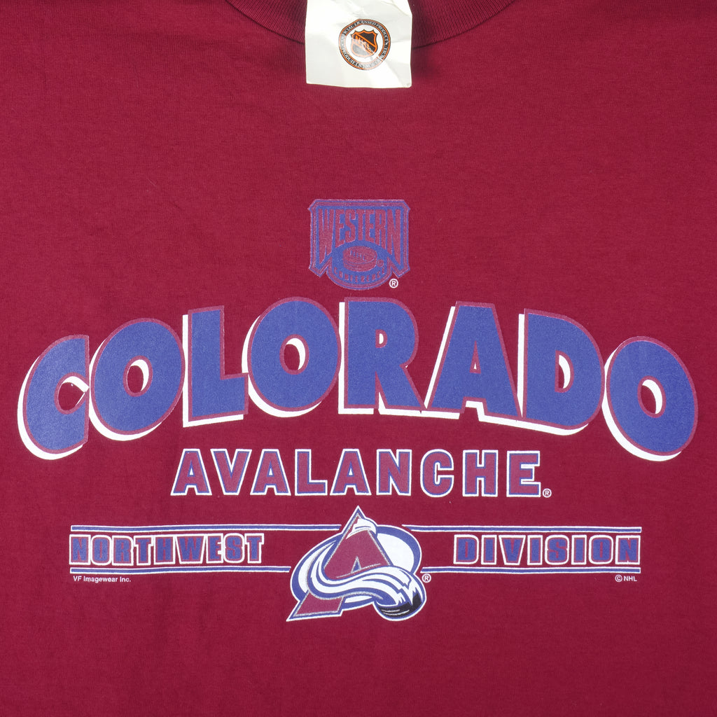 NHL (Lee) - Colorado Avalanche T-Shirt 1970 Medium Vintage Retro Hockey