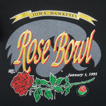 NCAA (Fruit Of The Loom) - Iowa Hawkeyes Rose Bowl T-Shirt 1991 Large Vintage Retro College