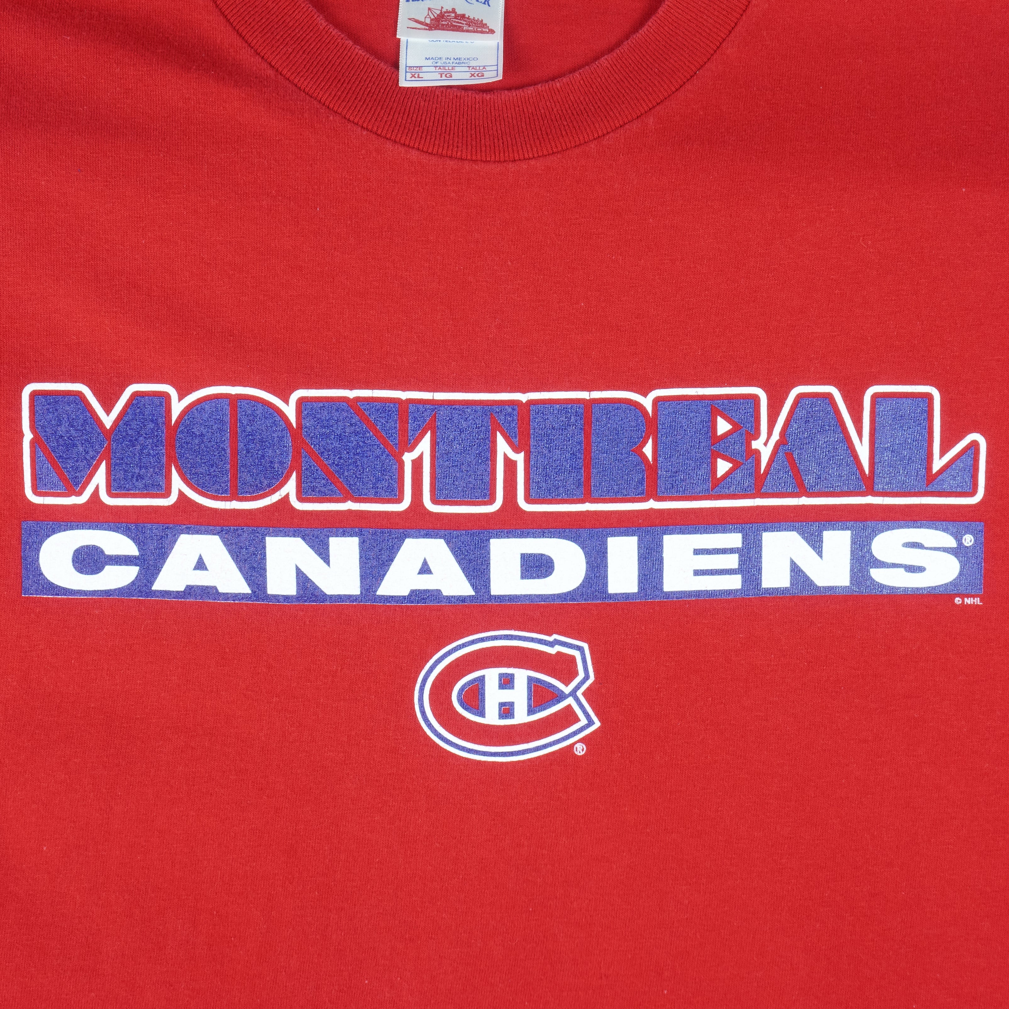 NHL (Tennessee River) - Montreal Canadiens T-Shirt 1990s X-Large Vintage Retro Hockey