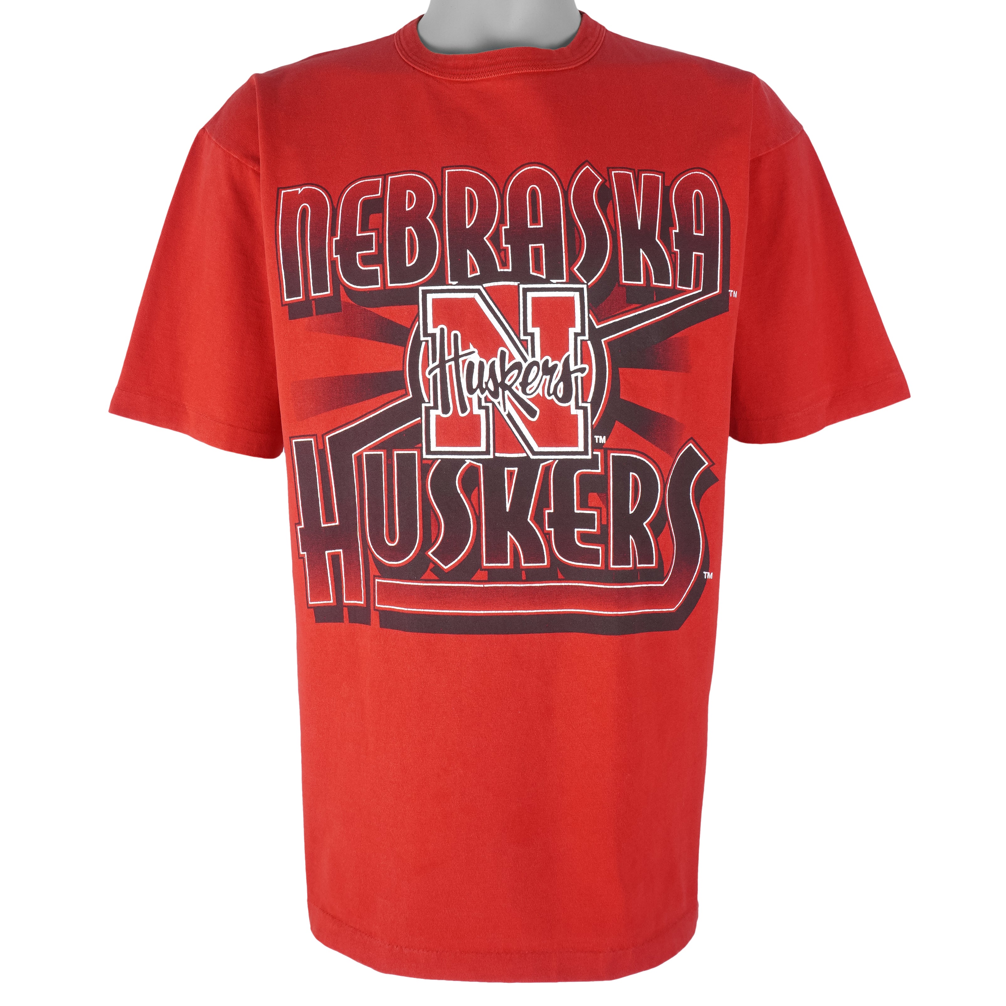 NCAA (Logo 7) - Nebraska Huskers Single Stitch T-Shirt 1990s Large Vintage Retro College