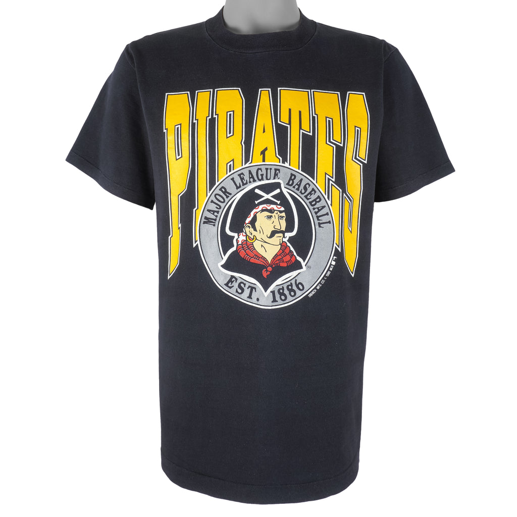 MLB (Trench) - Pittsburgh Pirates Single Stitch T-Shirt 1990 Large Vintage Retro Baseball