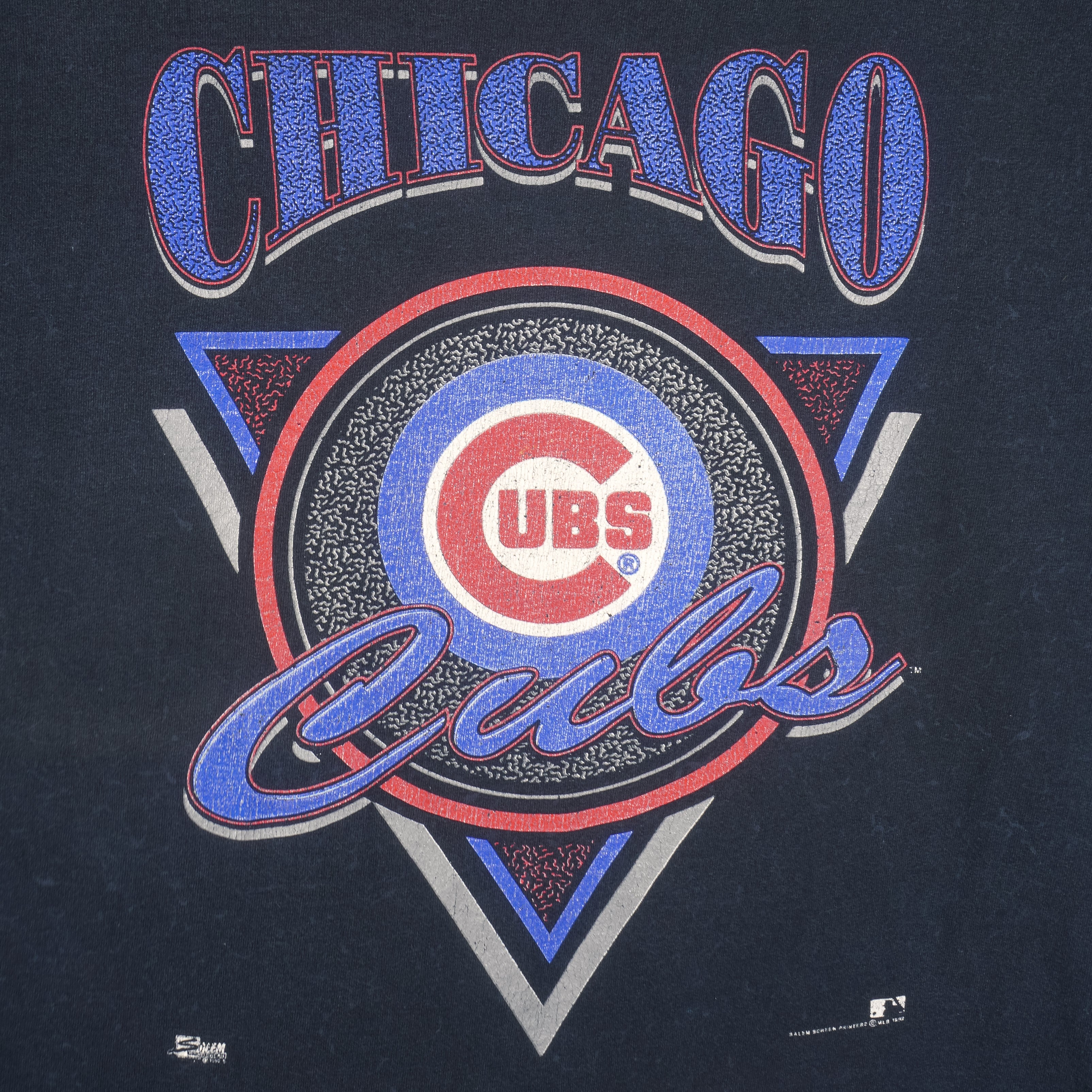 MLB (Salem) - Chicago Cubs Single Stitch T-Shirt 1992 X-Large Vintage Retro Baseball