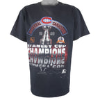 Starter - Montreal Canadiens Champs Single Stitch T-Shirt 1993 Large Vintage Retro Hockey