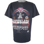 Starter - Montreal Canadiens Champs Single Stitch T-Shirt 1993 Large Vintage Retro Hockey