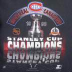 Starter - Montreal Canadiens Champs Single Stitch T-Shirt 1993 Large Vintage Retro Hockey