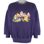 Disney - Seven Dwarfs Embroidered Sweatshirt 1990s Large