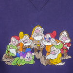 Disney - Dwarfs Embroidered Sweatshirt 1990s Large Vintage Retro