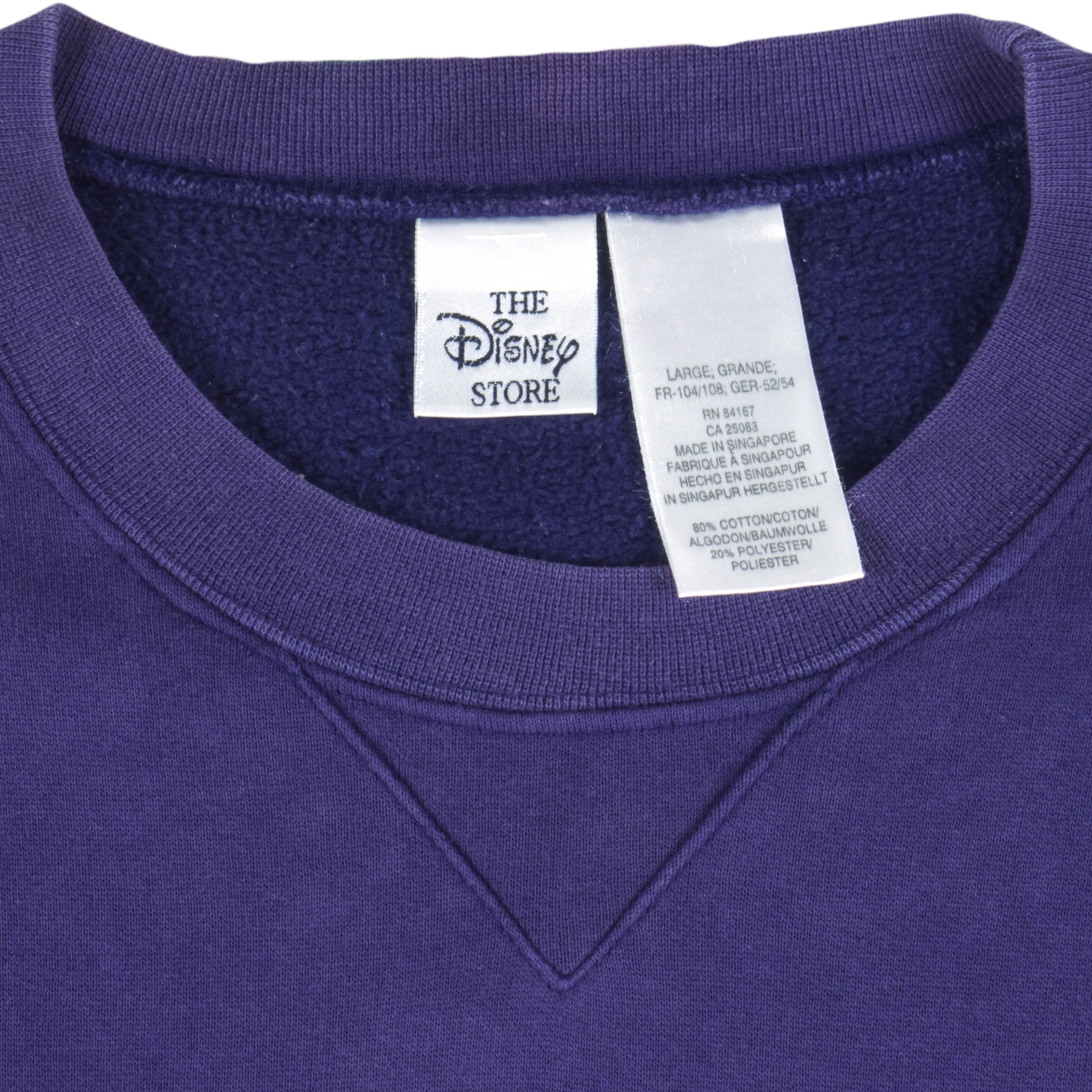 Disney - Dwarfs Embroidered Sweatshirt 1990s Large Vintage Retro