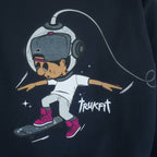 Vintage - Black TRUKFIT Crew Neck Sweatshirt 2000s Medium