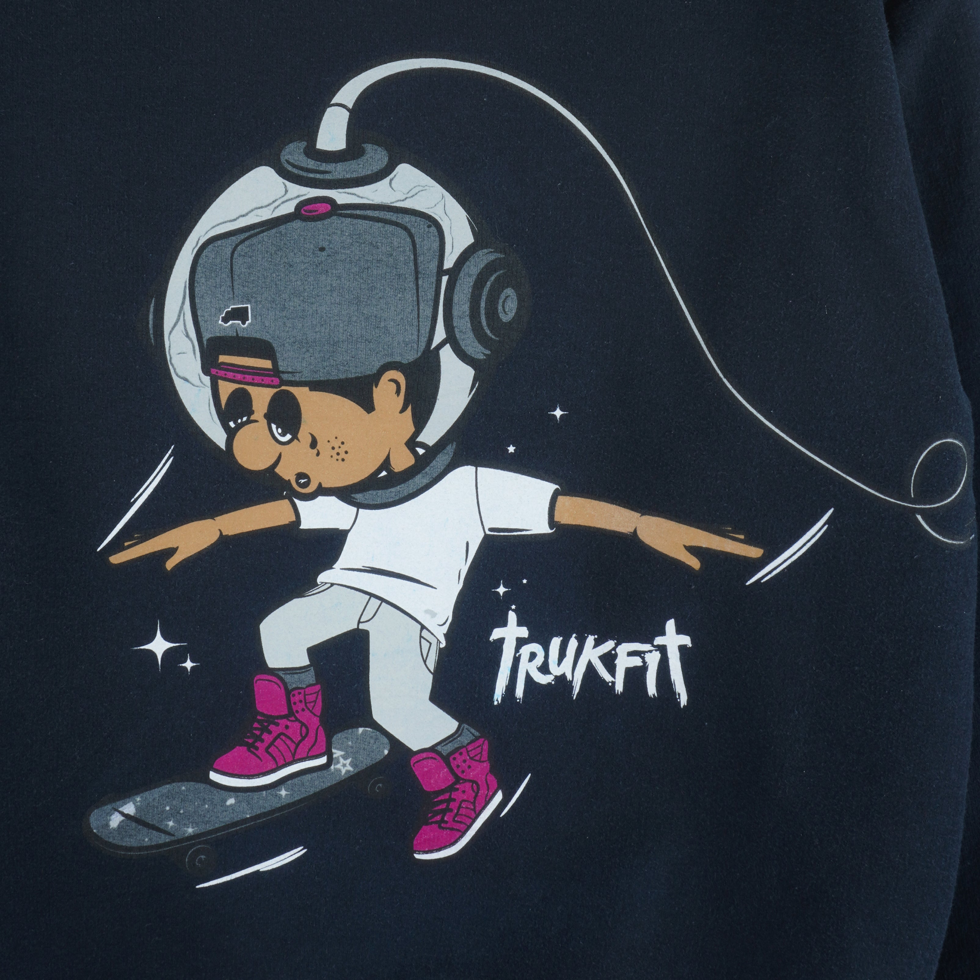 Vintage - Black TRUKFIT Crew Neck Sweatshirt 2000s Medium
