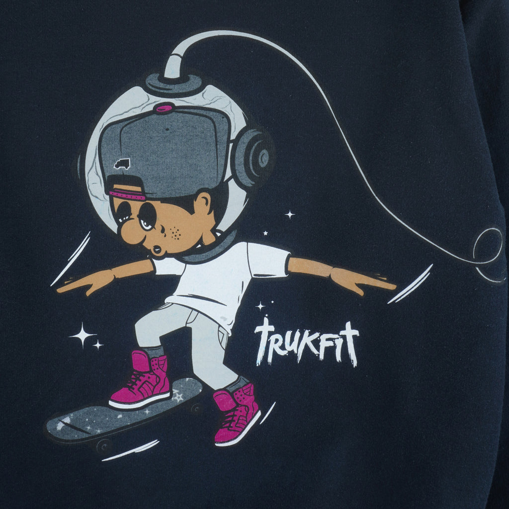 Vintage - Black TRUKFIT Crew Neck Sweatshirt 2000s Medium