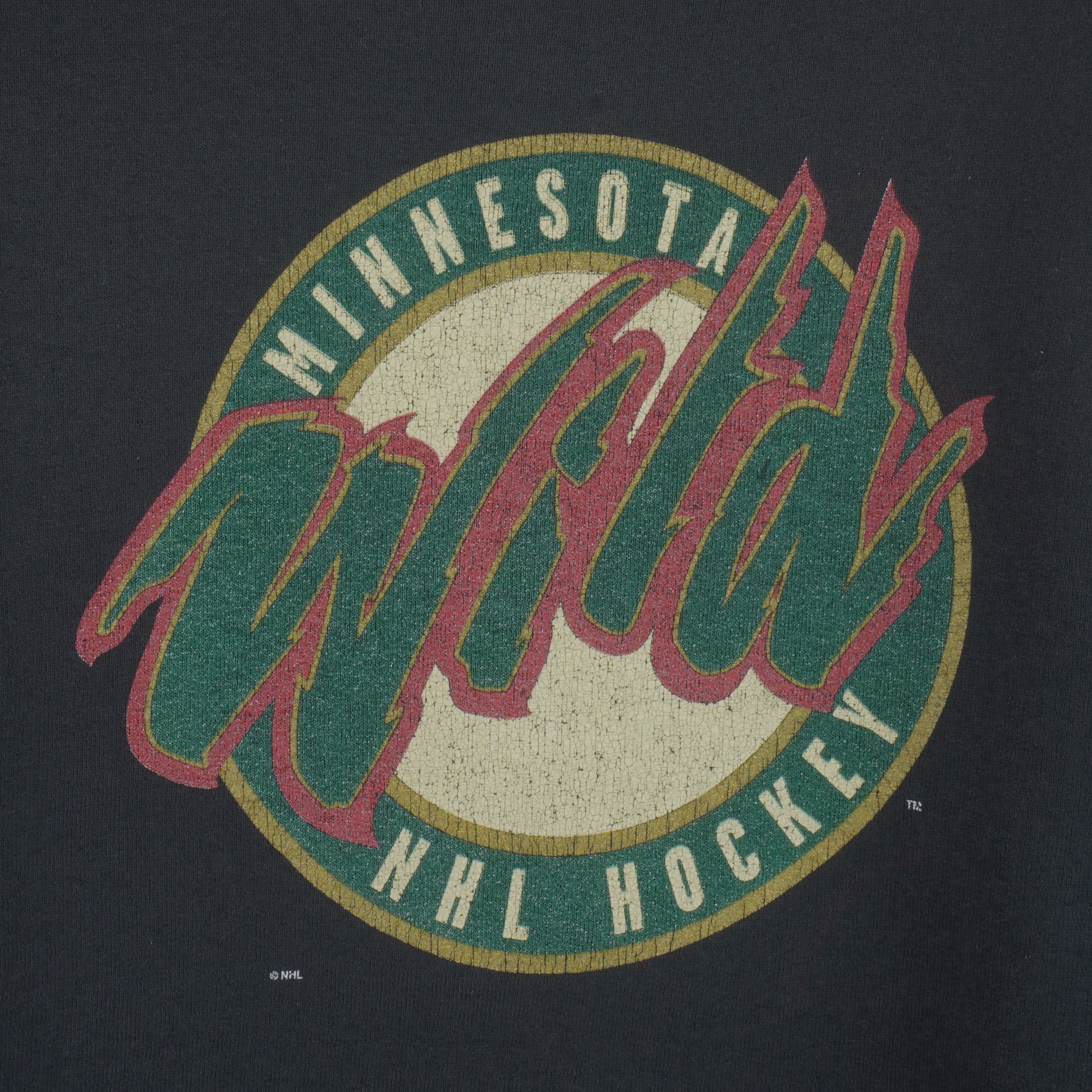 NHL (Pro Player) - Minnesota Wild Embroidered Sweatshirt 1990s Large vintage retro hockey