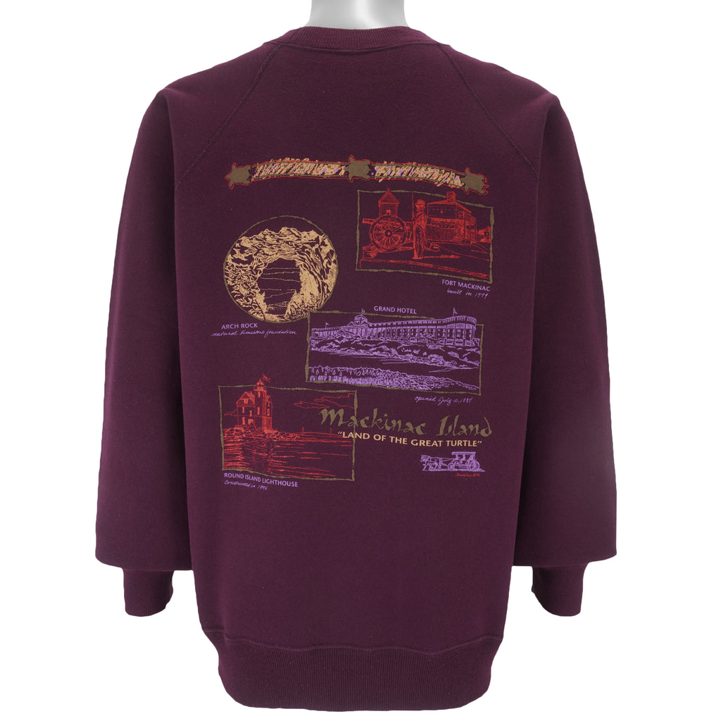 Vintage - Mackinac Island Land Of The Great Turtle Sweatshirt 1995 X-Large vintage retro