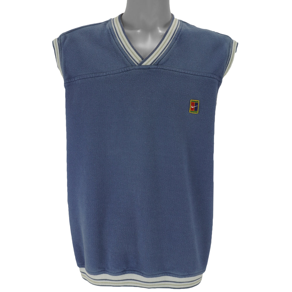 Nike - Grey Challenge Court Sleeveless Sweat 1990s Medium