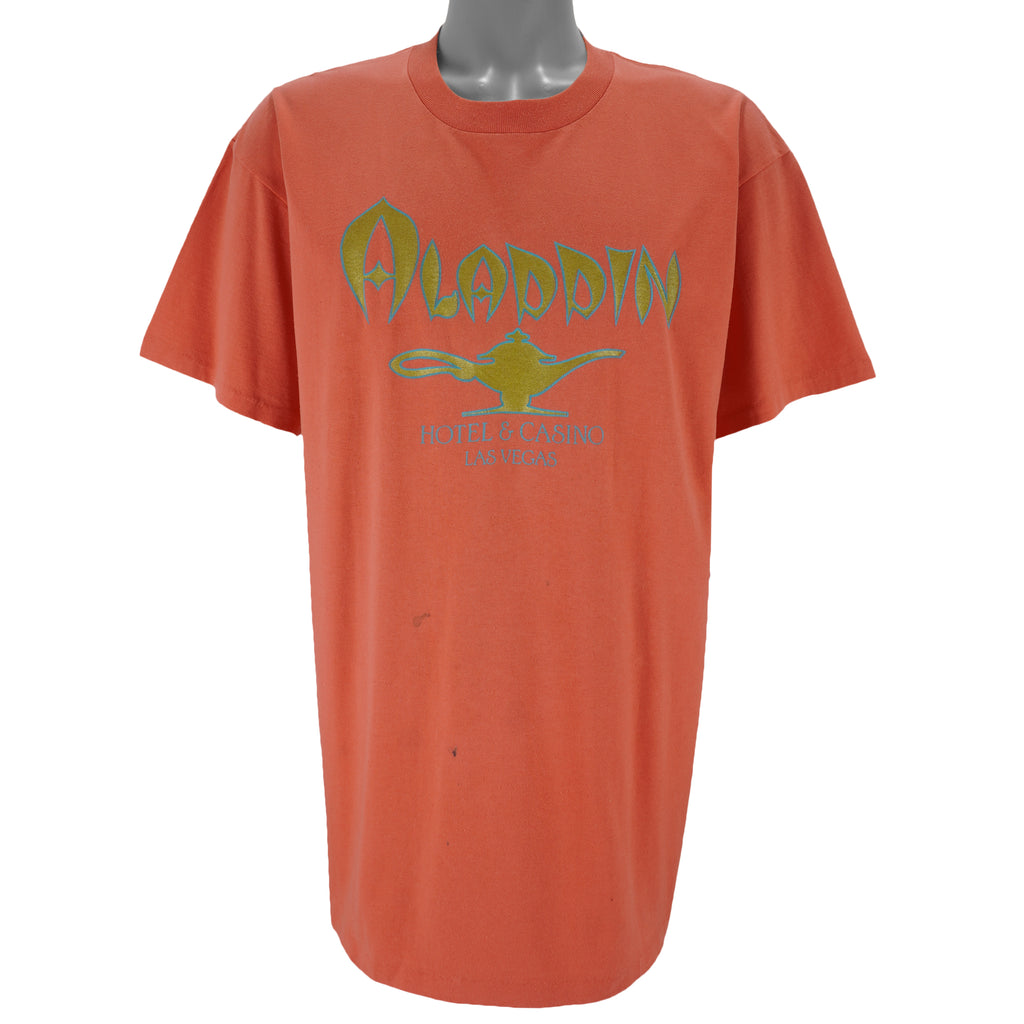 Vintage (Oneita) - Aladdin Hotel & Casino Las Vegas T-Shirt 1990s X-Large