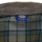 Dickies - Black Plaid Denim Jacket 1990s Large vintage retro