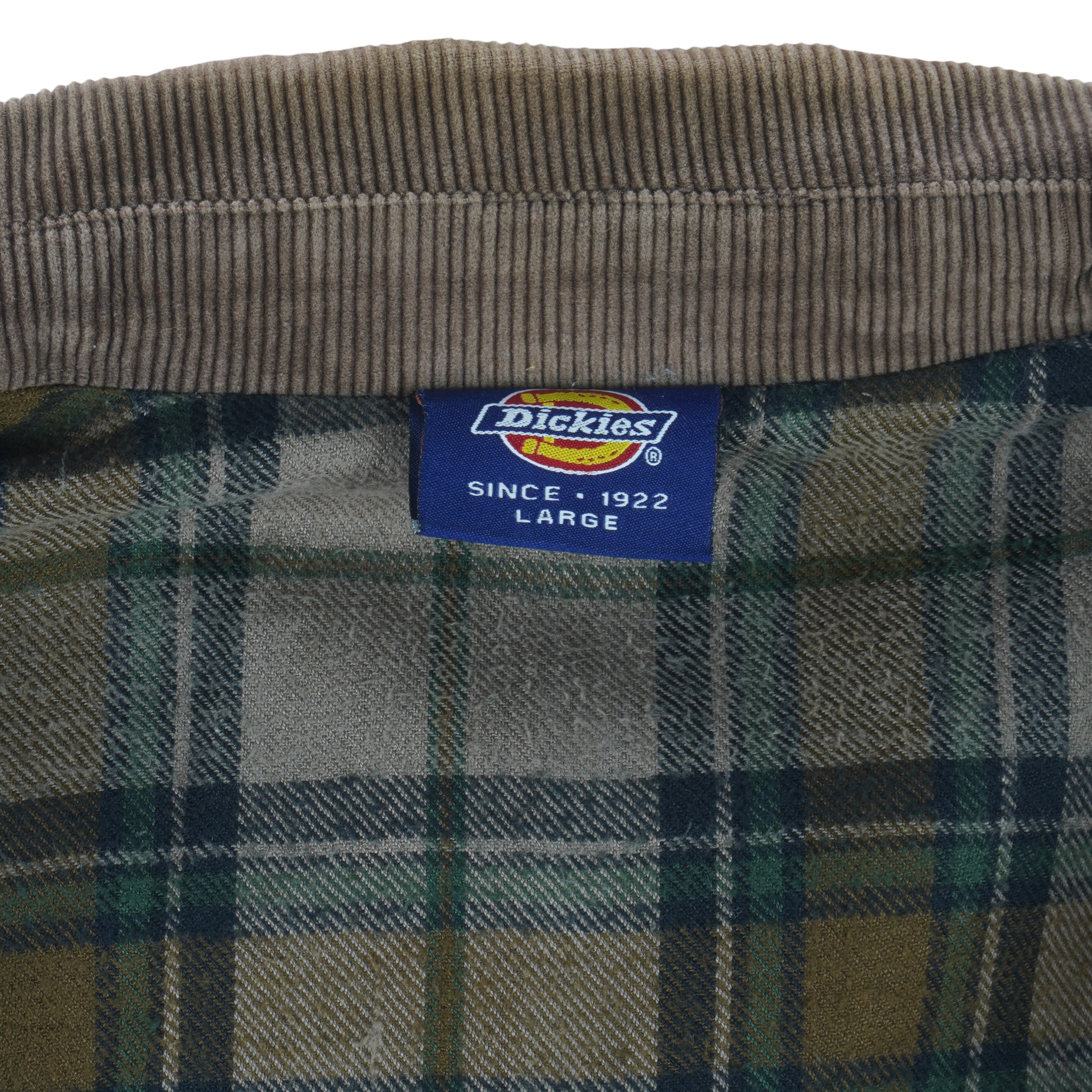 Dickies - Black Plaid Denim Jacket 1990s Large vintage retro