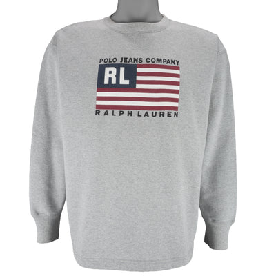 Ralph Lauren (Polo) - USA Flag Crew Neck Sweatshirt 1990 Large