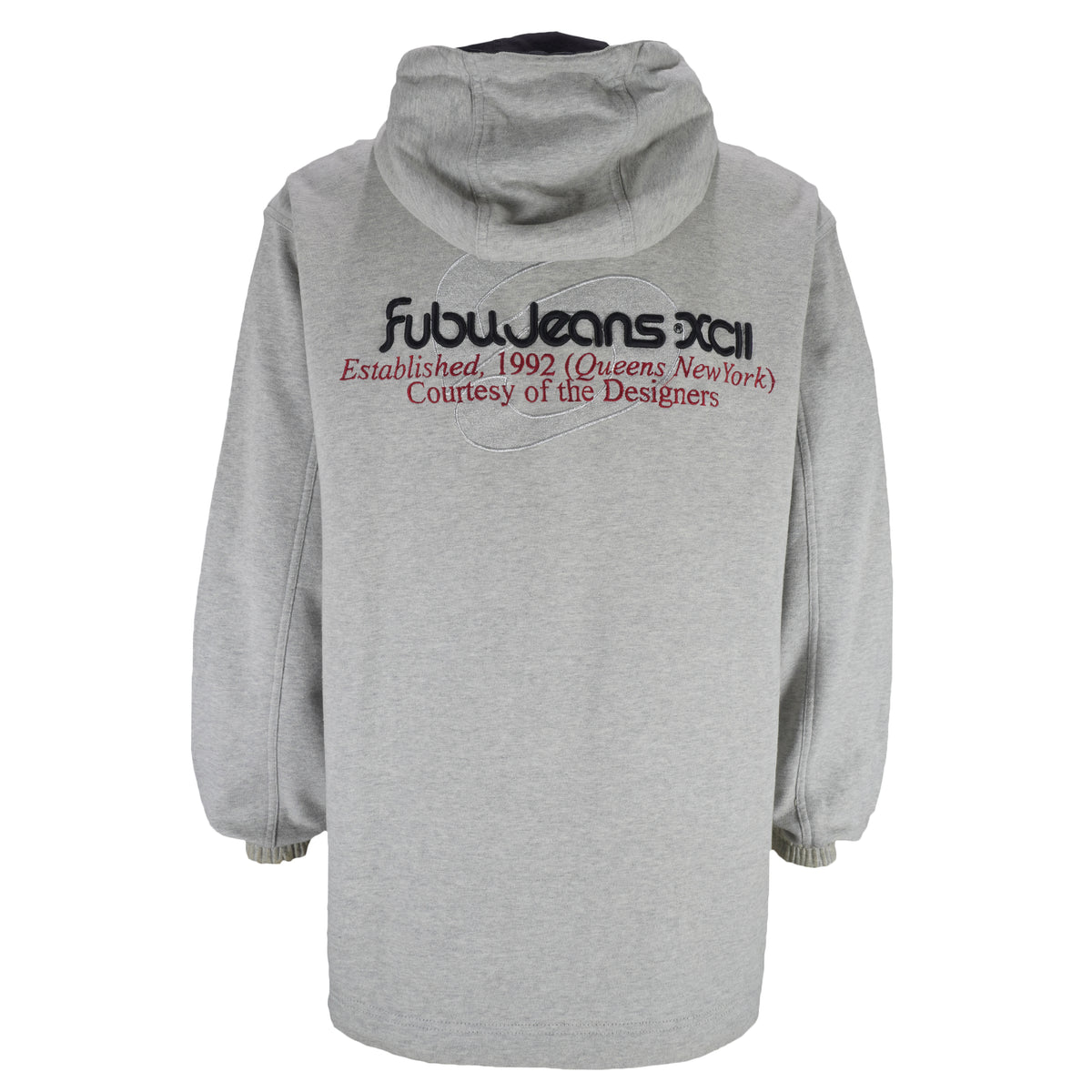 FUBU - Black XCII Reversible Hooded Jacket 1990s Large
