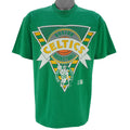 NBA (Stedman) - Boston Celtics Spell-Out T-Shirt 1990s Medium Vintage Retro Basketball
