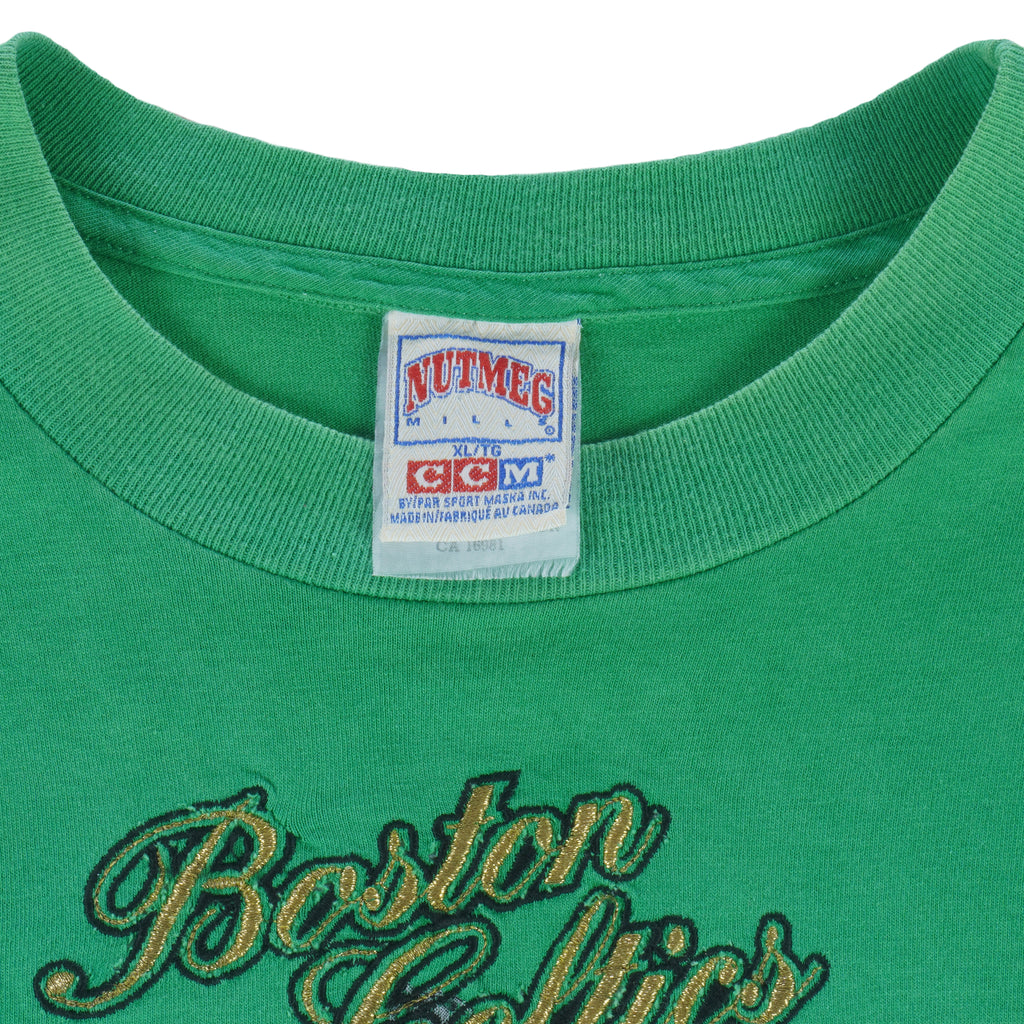 NBA (Nutmeg CCM) - Boston Celtics Locker Room T-Shirt 1990s X-Large Vintage Retro Basketball