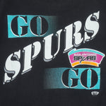 NBA (Tultex) - San Antonio Spurs Go Spurs Go T-Shirt 1990s X-Large Vintage Retro Basketball