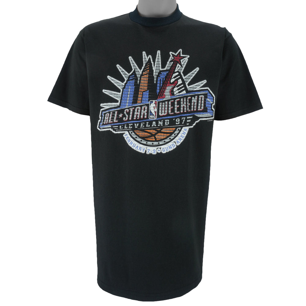 NBA (Chalk Line) - Cleveland All-Star Weekend Tour T-Shirt 1997 Large