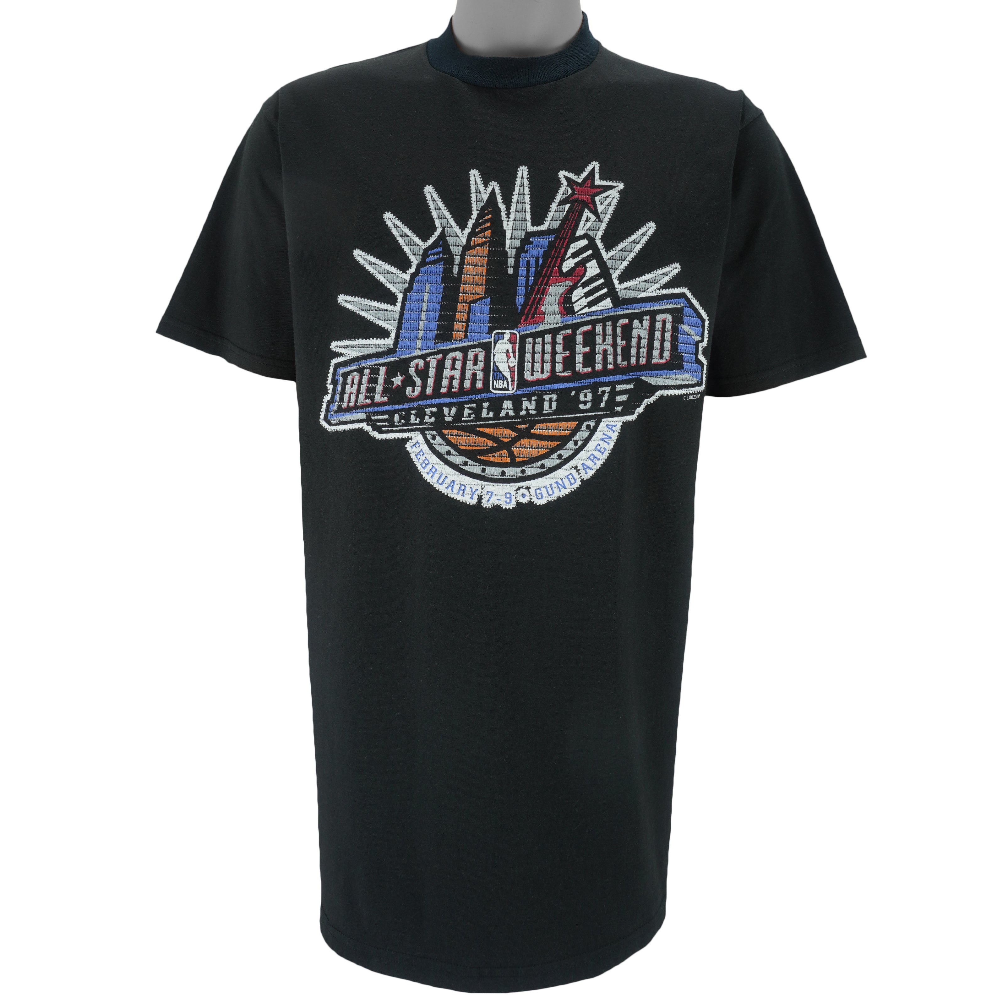 NBA (Chalk Line) - Cleveland All-Star Weekend Tour T-Shirt 1997 Large
