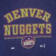 NBA (Full Court) - Denver Nuggets Single Stitch T-Shirt 1990s Large Vintage Retro Basketball