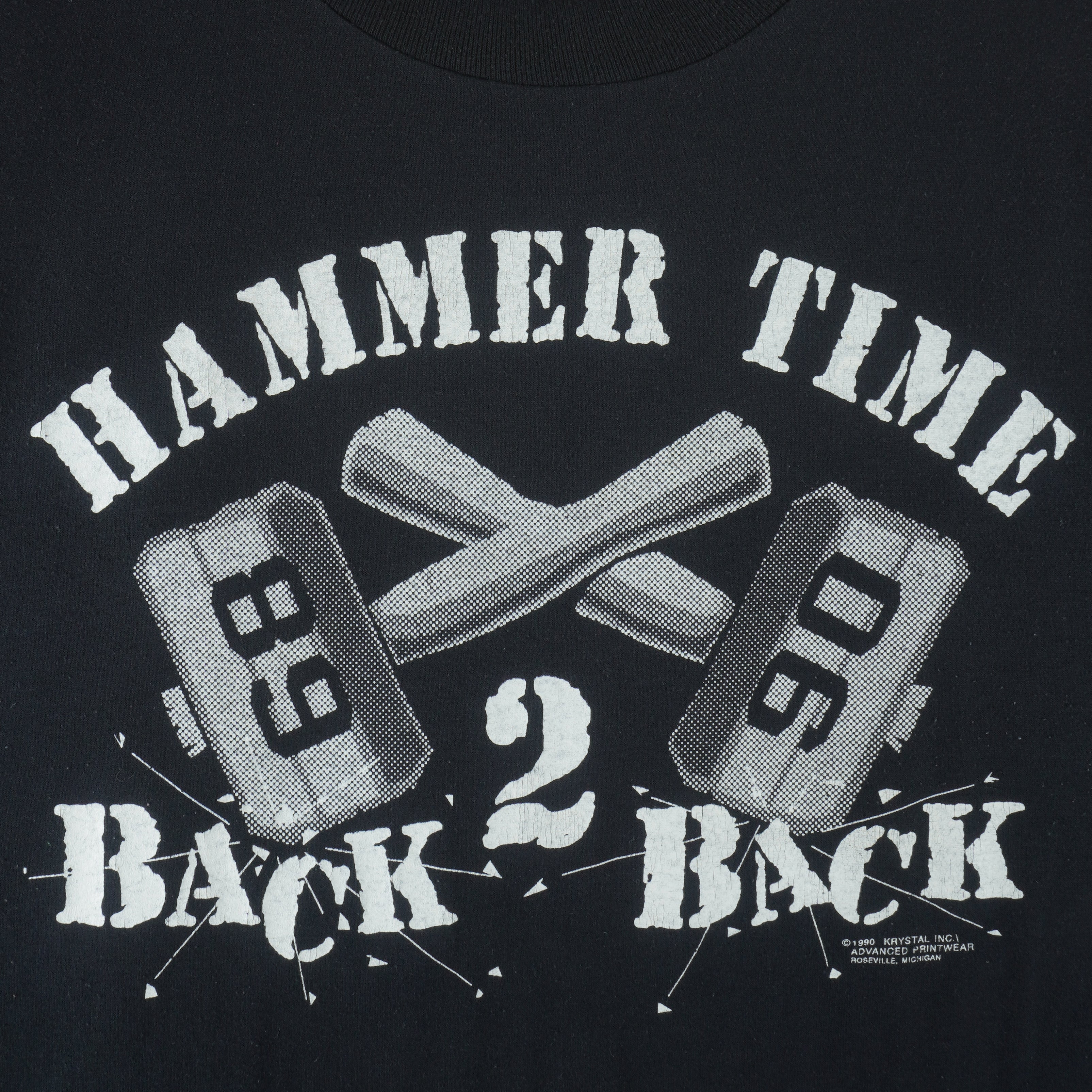NBA (Jerzees) - Detroit Pistons Bad Boys Hammer Time T-Shirt 1990 Large