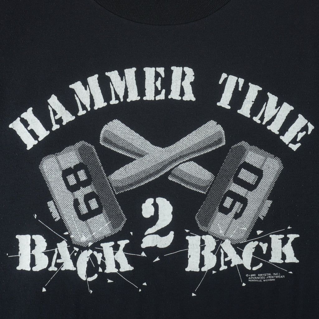 NBA (Jerzees) - Detroit Pistons Bad Boys Hammer Time T-Shirt 1990 Large