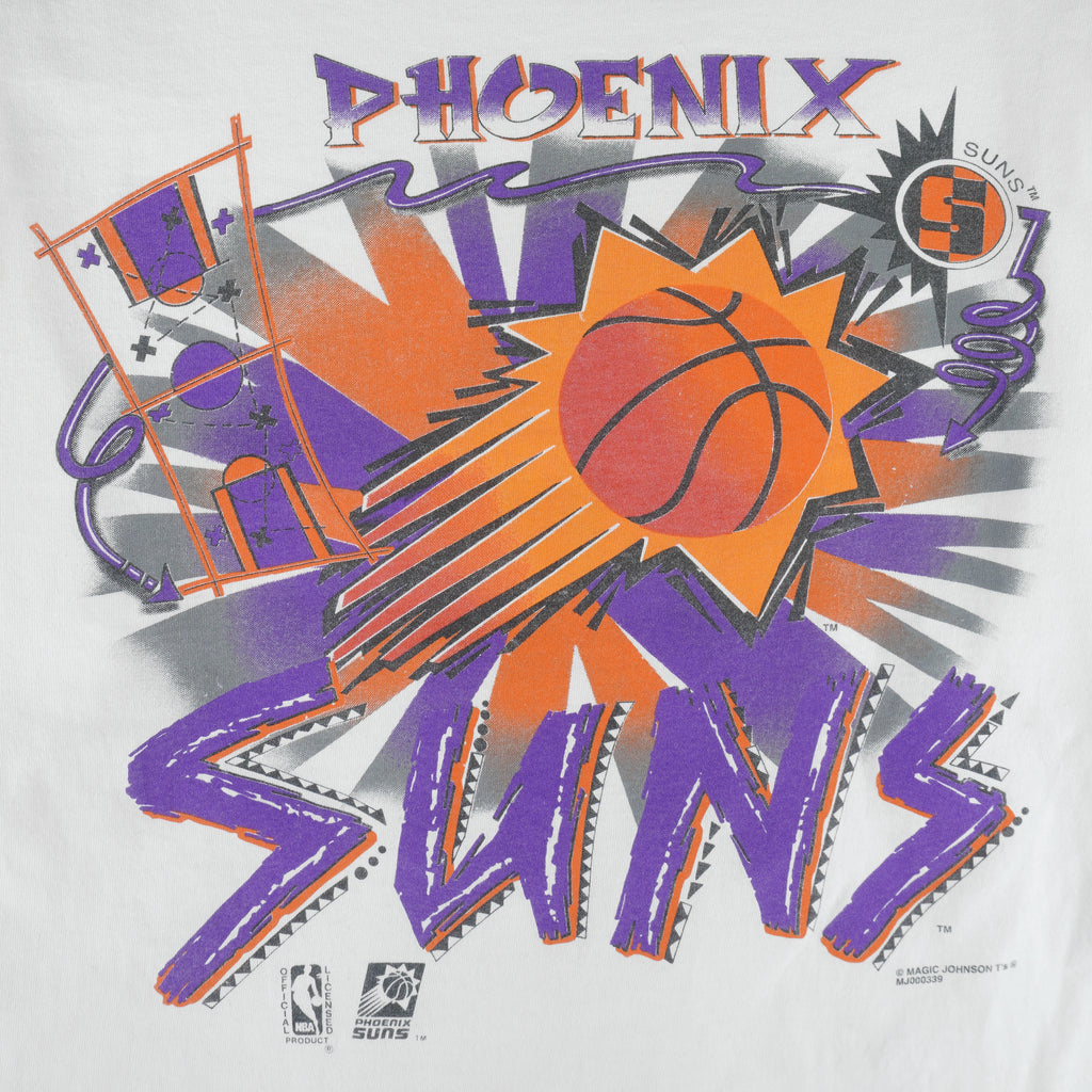 NBA (Magic Johnson T's) - Phoenix Suns T-Shirt 1990s X-Large Vintage Retro