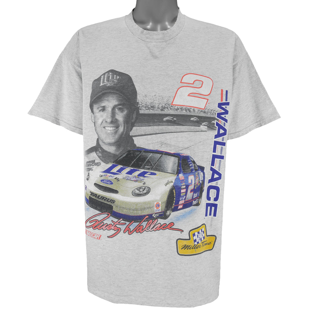 NASCAR (Nutmeg) - Rusty Wallace No. 2 Miller Time T-Shirt 1990s X-Large
