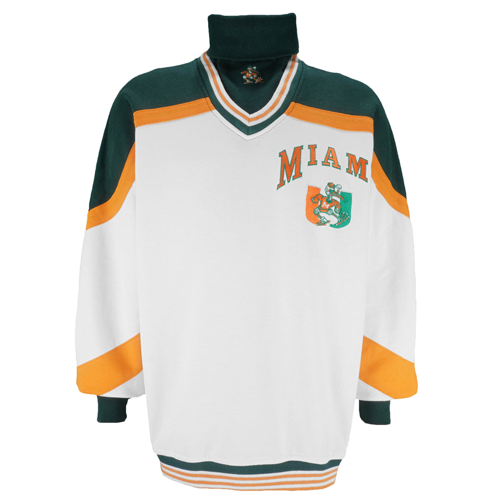 NCAA (Giovanni) - University of Miami Crew Neck Sweatshirt 1990s X-Large