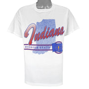 NCAA (Discuss Athletic) - Indiana Hoosiers State T-Shirt 1990s Large Vintage REtro Football College