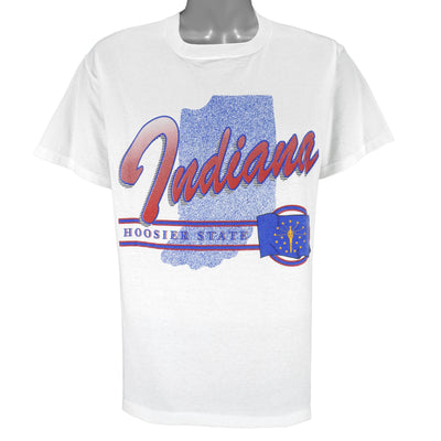NCAA (Discuss Athletic) - Indiana Hoosiers State T-Shirt 1990s Large