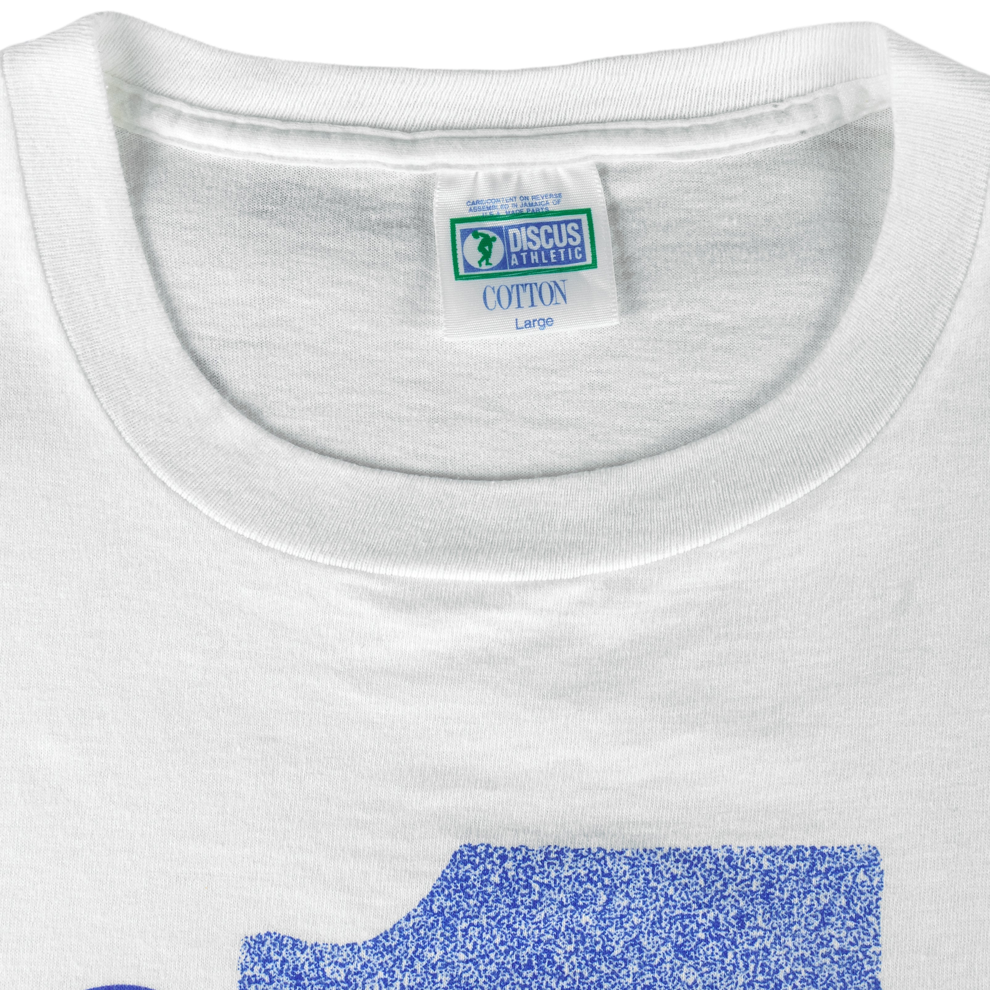 NCAA (Discuss Athletic) - Indiana Hoosiers State T-Shirt 1990s Large Vintage REtro Football College