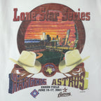 MLB (Dynasty) - Texas Ranger VS Houston Astros Lone Star Matchups T-Shirt 2001 Large Vintage Retro Baseball