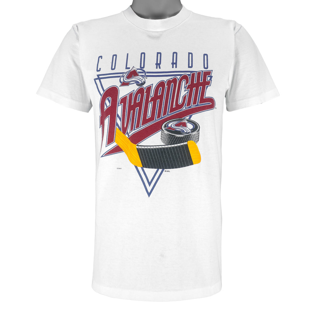 NHL (CSA) - Colorado Avalanche T-Shirt 1990s Medium Youth Vintage Retro Hockey