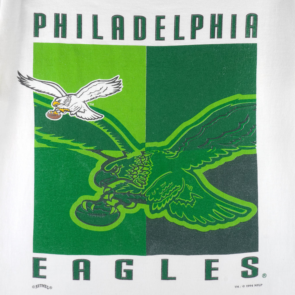 NFL (Nutmeg) - Philadelphia Eagles T-Shirt 1994 Large Vintage Retro football