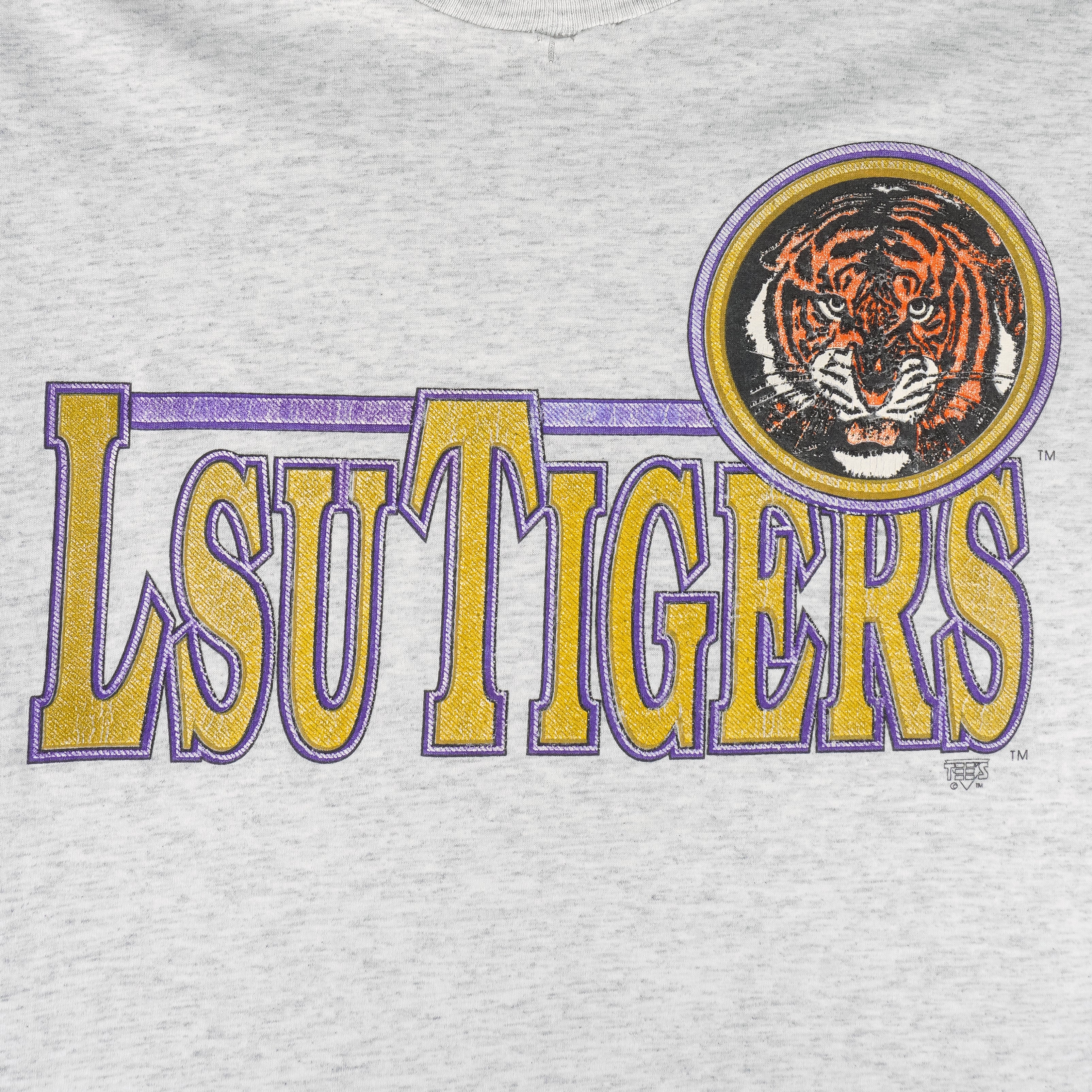 NCAA - LSU Tigers Single Stitch T-Shirt 1990s Large Vintage Retro Football College