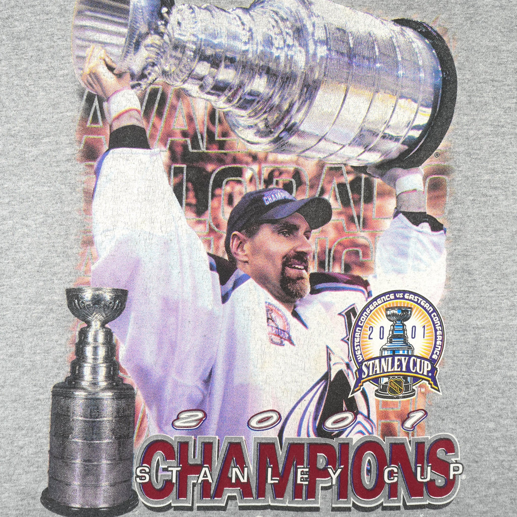 NHL (Sport Attack) - Colorado Avalanche Raymond Bourque MVP T-Shirt 2001 Large Vintage Retro Hockey