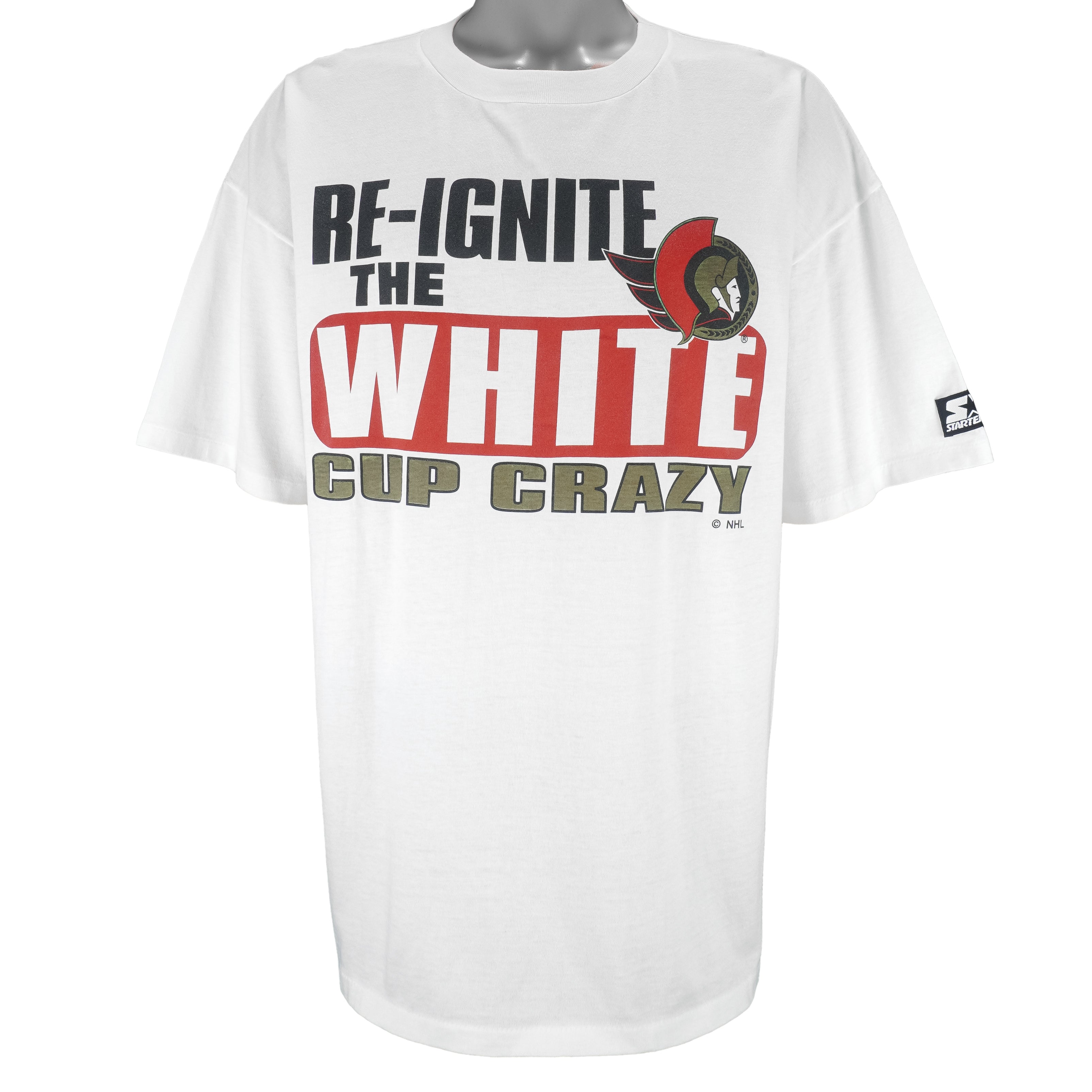 Starter - Ottawa Senators Cup Crazy T-Shirt 1990s X-Large Vintage Retro Hockey