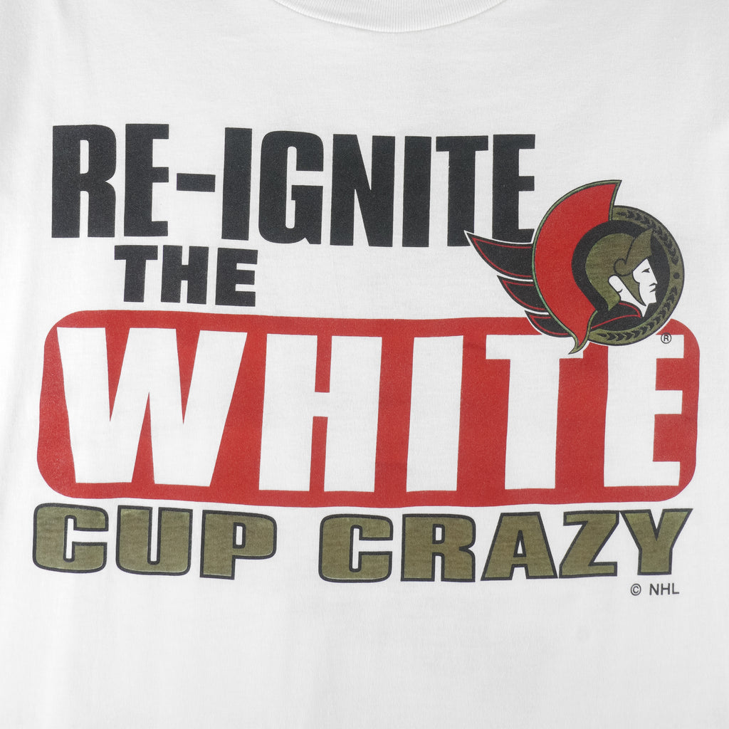 Starter - Ottawa Senators Cup Crazy T-Shirt 1990s X-Large Vintage Retro Hockey