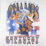 NCAA (Tour Champ) - Kentucky Wildcats National Champs Basketball T-Shirt 1996 X-Large Vintage Retro College