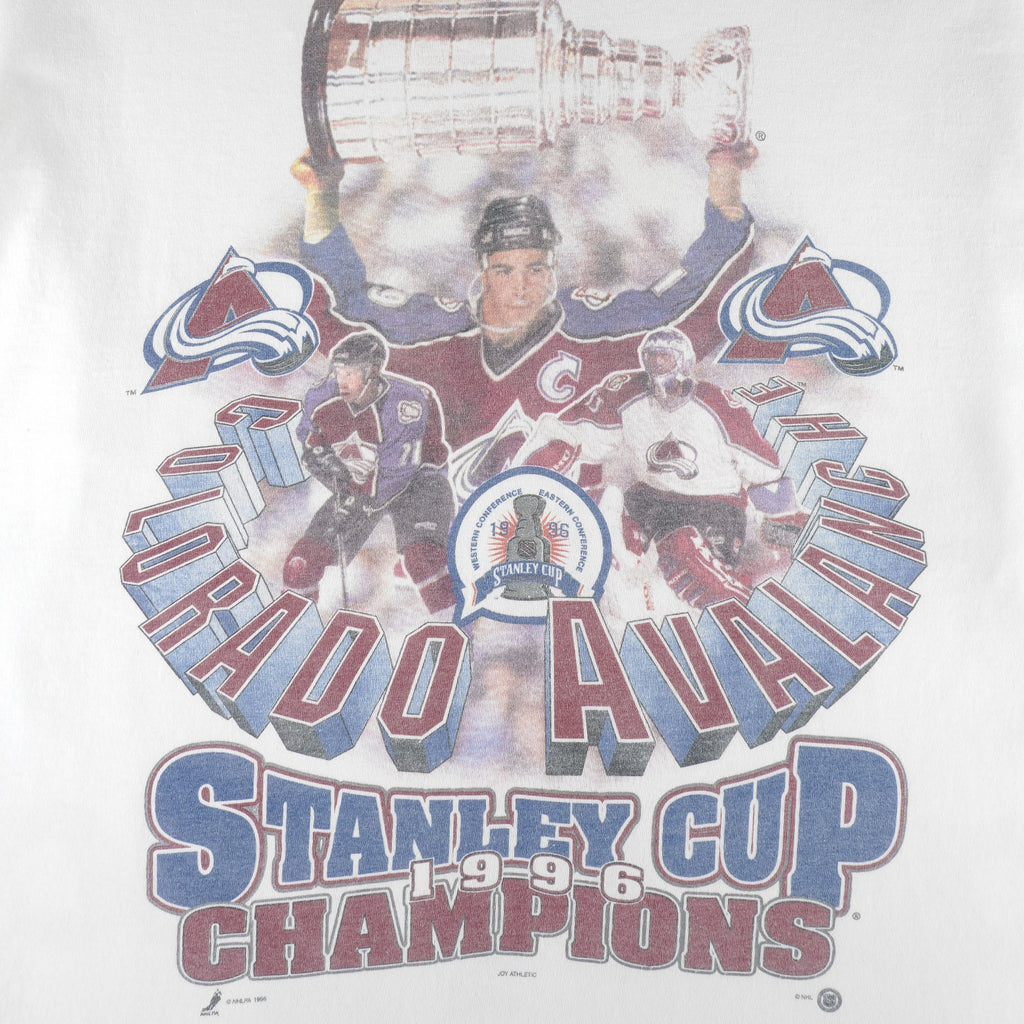 NHL (Miro) - Colorado Avalanche Stanley Cup T-Shirt 1996 X-Large Vintage rEtro Hockey
